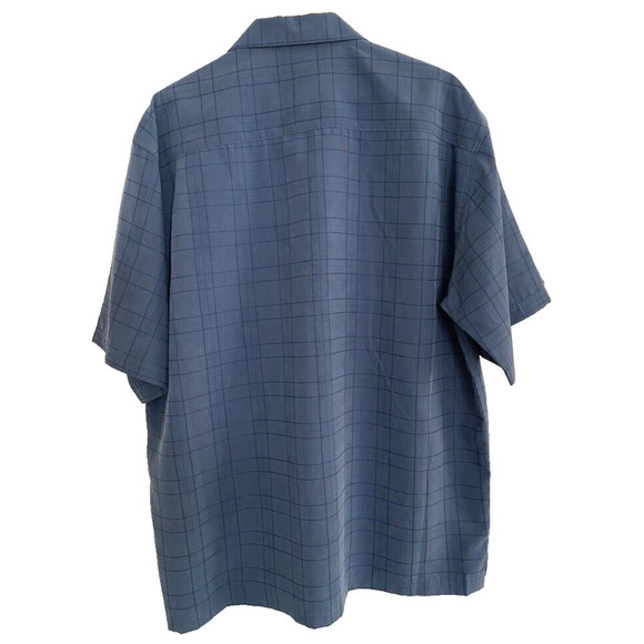 Haager Perfomance wear -Blue button down short sleeve over pants shirt men Large - Picture 3 of 6